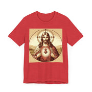 Sacred Heart of Jesus Unisex Tee, Catholic Religious Shirt, Faith Apparel, Christian Gift, Spiritual Wear, Inspirational Clothing