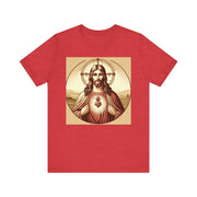 Sacred Heart of Jesus Unisex Tee, Catholic Religious Shirt, Faith Apparel, Christian Gift, Spiritual Wear, Inspirational Clothing