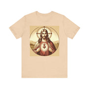 Sacred Heart of Jesus Unisex Tee, Catholic Religious Shirt, Faith Apparel, Christian Gift, Spiritual Wear, Inspirational Clothing