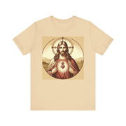 Sacred Heart of Jesus Unisex Tee, Catholic Religious Shirt, Faith Apparel, Christian Gift, Spiritual Wear, Inspirational Clothing
